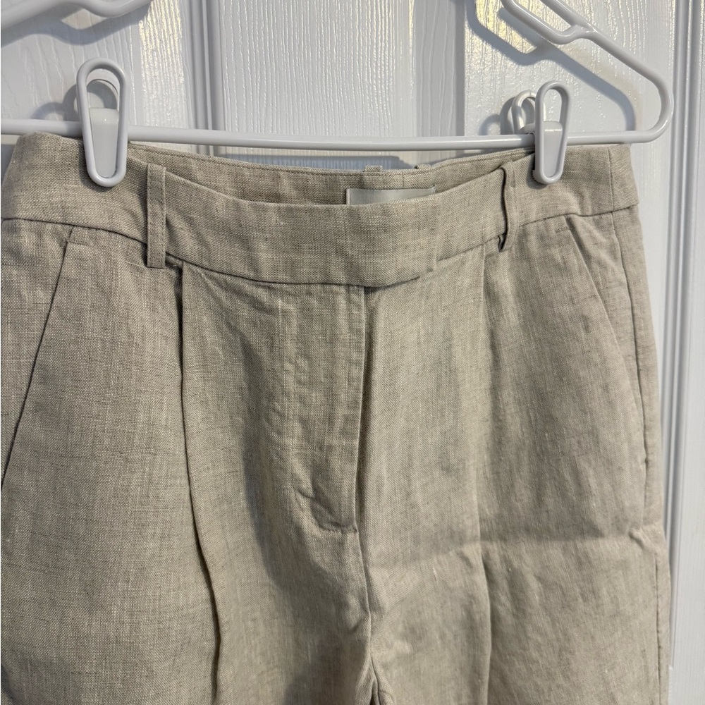 Banana Republic Lina Straight Leg 100% Linen Trousers Beige - Picture 4 of 9
